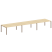 Переговорный стол 3 столешницы Metal System Style БП.ПРГ-3.5 5400x1235x750 (Дуб Наварра/Серый металл)