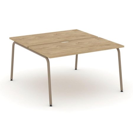 Рабочая станция 2 места ES.D.RS-2.3-VK (1380х1500х750) (Тиквуд Светлый/Металл Латте)