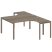 Рабочая станция криволинейная Metal System Style БП.РАС-СА-2.4 1600x2435x750 (Дуб Наварра/Серый металл)