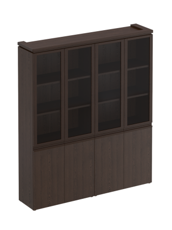 Шкаф для документов со стеклянными дверьми Mark МК 360 1800x404x2100 (Дуб валенсия)