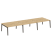 Рабочая станция на деревянных опорах Onix Wood OW.D.RS-6.4.7 4740x1475x750 (Тиквуд Светлый/Дуб Темный)
