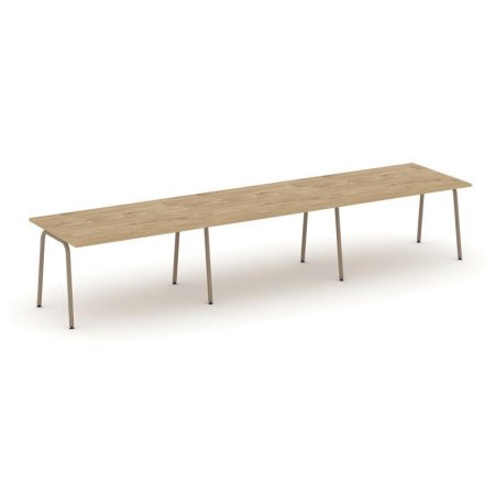 Стол переговорный ES.PRG-3.3-K (4140х980х750) (Тиквуд Светлый/Металл Латте)