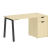 Стол письменный VR.SP-3-138.1.A 1380x720x750 (Серый/Белый Металл)