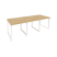 Стол переговорный Onix O.MO-PRG-3.0 2340x980x750 (Тиквуд Темный/Белый Металл)