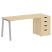 Стол письменный VR.SP-3-178.4.A 1780x720x750 (Серый/Белый Металл)