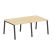 Стол для переговоров (2 столешницы) на А-образном м/к Metal System Style БА.ПРГ-2.1 2000x1235x750 (Дуб наварра/Серый металл)