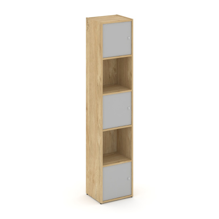 Стеллаж Locker Plus LK.K-007 408x350x1983 (Тиквуд Светлый | Серый)
