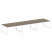 Переговорный стол 3 столешницы Metal System Style БО.ПРГ-3.4 4800x1235x750 (Дуб Наварра/Серый металл)