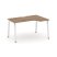 Стол рабочий эргономичный SN-6A.SPA-011(R) (1380х700/980х750) (Тиквуд Светлый/Металл Антрацит)