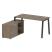 Рабочая станция с тумбой на А-образном м/к Metal System Style БА.РС-СТС-2.3 (L) 1500x1520x750 (Дуб наварра/Серый металл)