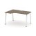 Стол рабочий эргономичный SN-5A.SPA-011(L) (1380х700/980х750) (Тиквуд Светлый/Металл Антрацит)