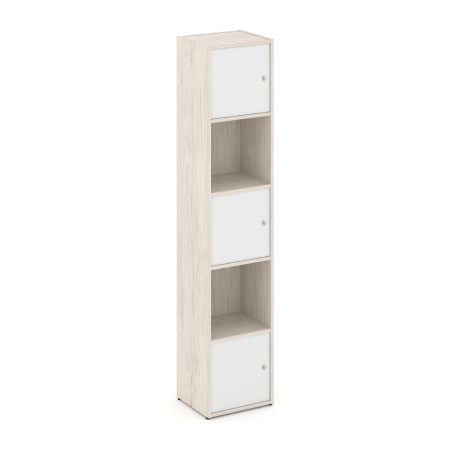 Стеллаж Locker Plus LK.K-007 408x350x1983 (Денвер Светлый | Белый)