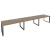 Стол переговорный Onix O.MO-PRG-3.4 4740x980x750 (Тиквуд Темный/Белый Металл)