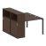 Рабочая станция с опорным шкафом-купе Metal System Style БП.РС-СШК-2.1 1410x1475x1098 (Дуб Наварра/Серый металл)