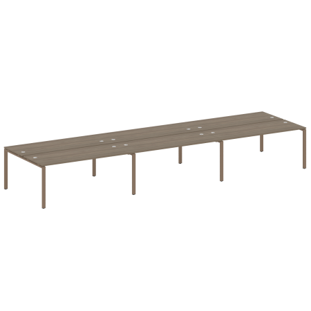 Рабочая станция на 6 раб. мест Metal System Style БП.СМ-6.5 5400x1475x750 (Вяз/Мокко металл)