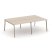 Рабочая станция 4 места ES.D.RS-4.2-VP (2360х1500х750) (Тиквуд Светлый/Металл Латте)