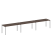 Рабочая станция на 3 раб. места Metal System Style БП.СМ-3.4 4800x720x750 (Дуб Наварра/Серый металл)