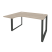 Стол эргономичный левый на О-образном м/к Onix O.MO-SA-3L 1380x1180x750 (Тиквуд Темный/Белый Металл)