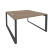 Рабочая станция на О-образном м/к Onix O.MO-D.RS-2.3.7 1380x1475x750 (Тиквуд Темный/Белый Металл)