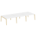 Рабочая станция на деревянных опорах Onix Wood OW.D.RS-6.3.8 4140x1635x750 (Тиквуд Светлый/Дуб Темный)