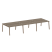 Рабочая станция на 6 рабочих места на А-образном м/к Metal System Style БА.СМ-6.3 4200x1475x750 (Дуб наварра/Серый металл)