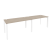 Рабочая станция на П-образном м/к Onix O.MP-RS-2.3.7 2760x720x750 (Тиквуд Темный/Белый Металл)