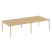 Рабочая станция на деревянных опорах Onix Wood OW.D.RS-4.4.7 3160x1475x750 (Тиквуд Светлый/Дуб Темный)