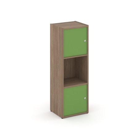 Стеллаж Locker Plus LK.K-001 408x350x1203 (Дуб Аризона | Зеленый)