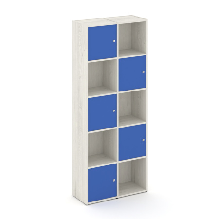 Стеллаж Locker Plus LK.K-008 798x350x1983 (Дуб Наварра | Синий)