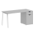 Стол письменный VR.SP-3-158.1.A 1580x720x750 (Серый/Белый Металл)