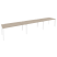 Рабочая станция на П-образном м/к Onix O.MP-RS-3.4.8 4740x800x750 (Тиквуд Темный/Белый Металл)