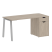 Стол письменный VR.SP-3-158.1.A 1580x720x750 (Серый/Белый Металл)