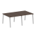 Стол для переговоров (2 столешницы) на А-образном м/к Metal System Style БА.ПРГ-2.1 2000x1235x750 (Дуб наварра/Серый металл)