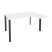 Стол эргономичный правый на П-образном м/к Onix O.MP-SA-3R 1380x1180x750 (Тиквуд Темный/Белый Металл)