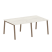 Стол для переговоров (2 столешницы) на А-образном м/к Metal System Style БА.ПРГ-2.1 2000x1235x750 (Дуб наварра/Серый металл)