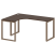 Стол криволинейный левый Metal System Style БО.СА-4 Л 1600x1200x750 (Дуб Наварра/Серый металл)