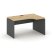 Стол рабочий эргономичный SN-D.SPA-011(R) (1380х700/980х750) (Тиквуд Светлый/Антрацит)