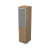 9ПЛ.004.8 Пенал со стеклом (400x450x1645) , левый (Teakwood)