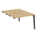 Стол-приставка двойной на деревянных опорах Onix Wood OW.D.SPR-2.8 1180x1635x750 (Тиквуд Светлый/Дуб Темный)