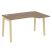 Стол эргономичный правый на деревянных опорах Onix Wood OW.SA-2R 1380x980x750 (Тиквуд Светлый/Дуб Темный)