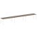 Рабочая станция на 3 раб. места Metal System Style БП.СМ-3.5 5400x720x750 (Дуб Наварра/Серый металл)