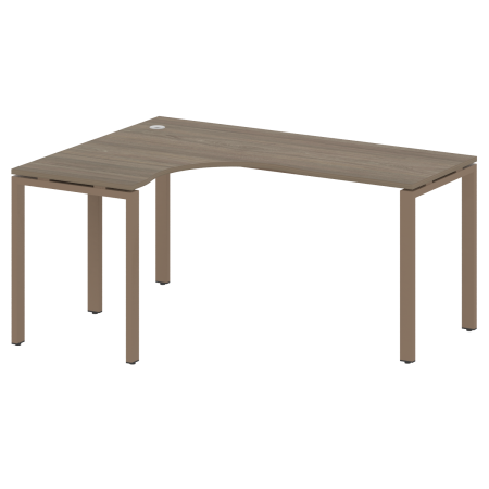 Стол криволинейный левый Metal System Style БП.СА-4 Л 1600x1200x750 (Вяз/Мокко металл)