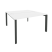 Рабочая станция на П-образном м/к Onix O.MP-D.RS-2.3.7 1380x1475x750 (Тиквуд Темный/Белый Металл)