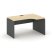 Стол рабочий эргономичный SN-D.SPA-011(R) (1380х700/980х750) (Тиквуд Светлый/Антрацит)
