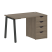 Стол письменный VR.SP-3-118.4.A 1180x720x750 (Серый/Белый Металл)
