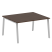 Стол для переговоров (1 столешница) на А-образном м/к Metal System Style БА.ПРГ-1.3 1400x1235x750 (Дуб наварра/Серый металл)
