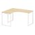 Стол криволинейный левый Metal System Style БО.СА-3 Л 1400x1200x750 (Дуб Наварра/Серый металл)