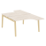 Рабочая станция на деревянных опорах Onix Wood OW.D.SA-3 1380x2395x750 (Тиквуд Светлый/Дуб Темный)
