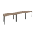 Рабочая станция на П-образном м/к Onix O.MP-RS-3.2.7 3540x720x750 (Тиквуд Темный/Белый Металл)