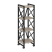Стеллаж на колесных опорах-4 полки VR.L-MST.K-4.4 400x400x1334 (Тиквуд Темный/Белый металл)